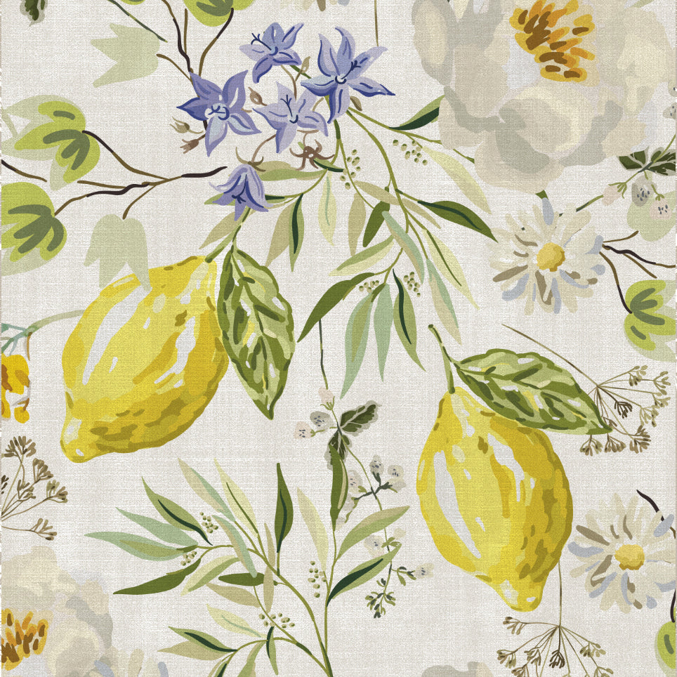 Papel Mural Limones y flores (COC011)
