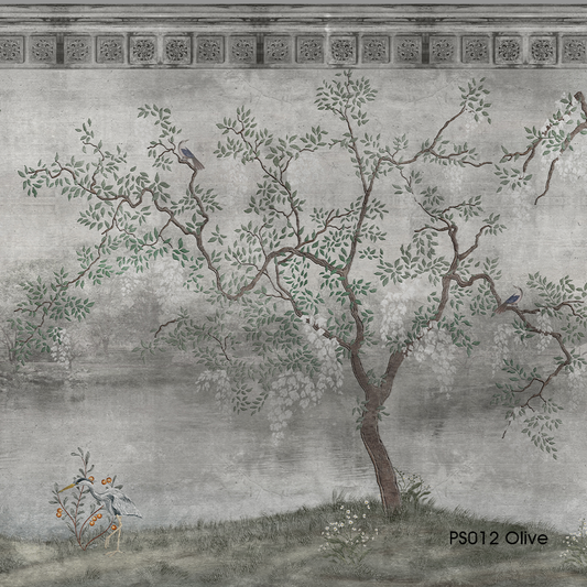 Papel Mural Paisaje Chino (PS012 Olive)