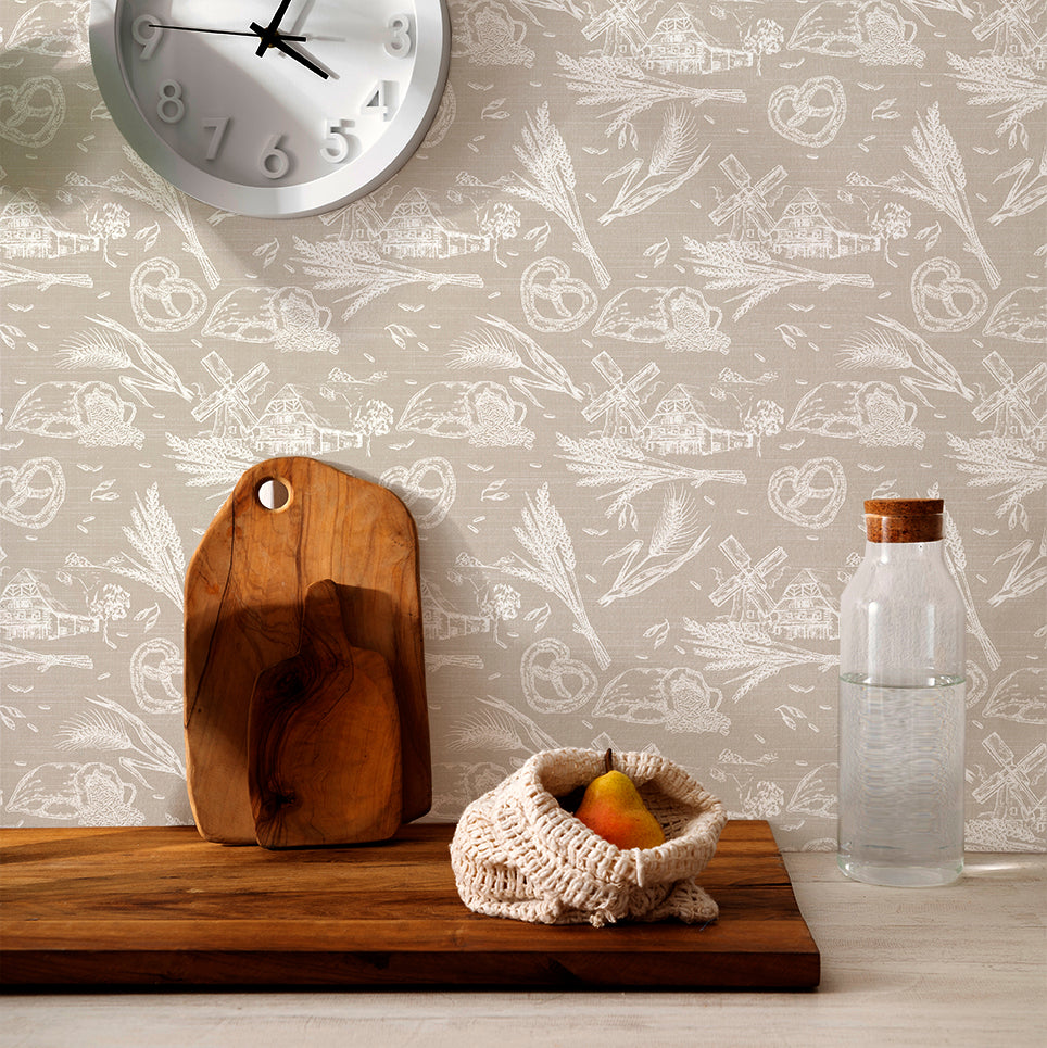 Papel Mural Toile Jouy Cocina (COC010)